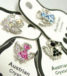 Assorted Multi Crystals Angel Toe Rings