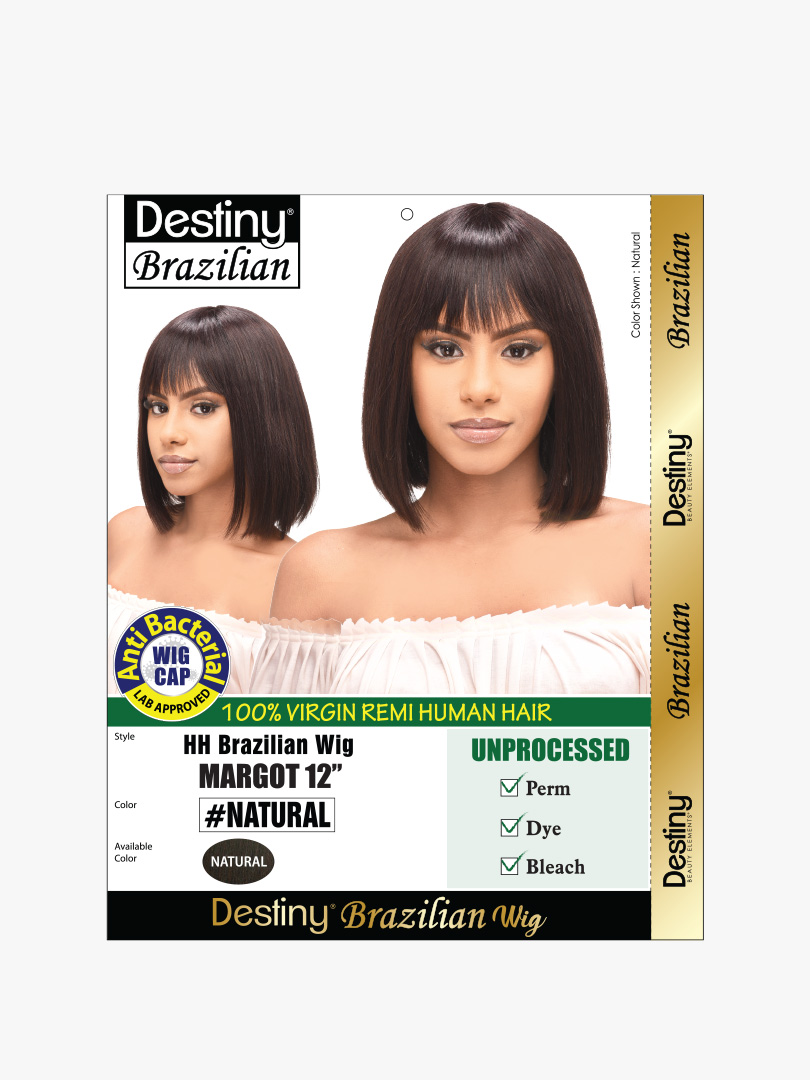 Beauty Elements Unprocessed Destiny HH Brazilian Wig MARGOT 12" (NEW!!!)
