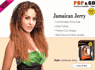 Bijoux 60 Seconds Premium Realistic Fiber POP & GO Jamaican Jerry
