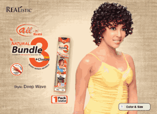 Bijoux Realistic ALL-IN Remi Natural Bundle 3 Short Series Synthetic Hair Deep Wave Weave