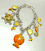 Bracelet 050806028552 Orange Enamel Sea Life Charm Bracelet