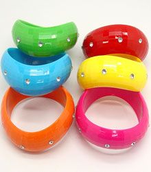 Bracelet Colored Acrylic Crystals