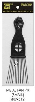 BT Black Comb Varietys BLACK METAL FAN PIK SMALL
