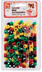 BT Children's Hair Bead SMALL ROUND PANAFRICA ASSORTED