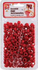 BT Children's Hair Bead SMALL ROUND RED