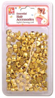 BT Children's Hair Beads SMALL HEART GOLD