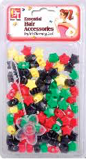 BT Children's Hair Beads SMALL STAR PANAFRICA ASSORTED