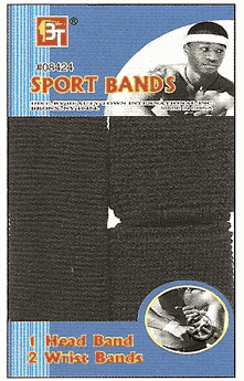 BT SPORTS BAND SET (1 Headband & 2 Wrist Bands) NAVY BLUE