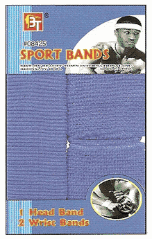 BT SPORTS BAND SET (1 Headband & 2 Wrist Bands) ROYAL BLUE
