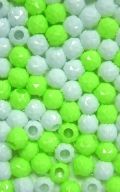 Chloe Hair Beads DIAMOND 100pc WHITE / LIME