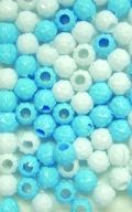 Chloe Hair Beads DIAMOND 100pc WHITE / SKYBLUE
