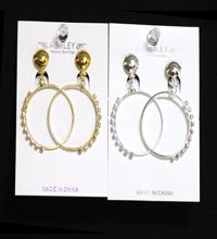 Clip On Earring Loops with Diamonds