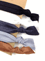 Elastic Hair Tie & Bracelet in One SOLID COLOR DARK MIX 5PC