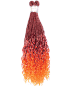 Fashion Source Rast A Fri 100% Synthetic Fiber Magic Crochet Hand Tied Individual Water Wave Braid