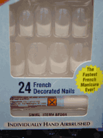 Fast 24 French Decorated Nails