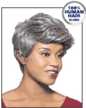 Foxy Silver Human Hair Blend Wig H/H MILLY *