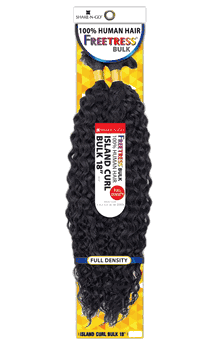 Freetress 100% Human Hair Island Curl Bulk 18" (NEW!!!)