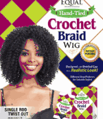 Freetress Equal Hand-Tied Crochet Braid Single Rod Twist Out Wig (NEW!!!!)