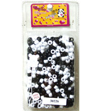 Hair Bead BlackWhite1000PC
