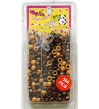 Hair Bead BrownMix500PC