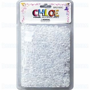 Hair Bead Clear 1000pc