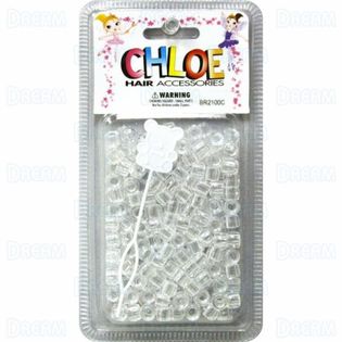 Hair Bead Clear 200pc