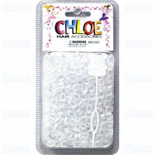 Hair Bead Clear 500pc