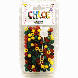 Hair Bead JMAICAN Round 200pc