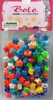 Hair Bead Star Shiny Primary Color