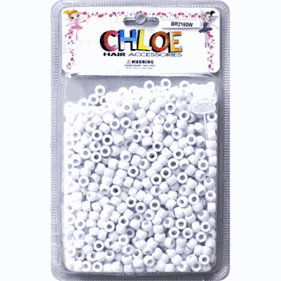 Hair Bead White 1000pc