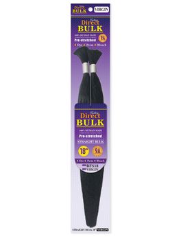 Harlem125 Factory Direct Bulk 100% Human Hair Unprocessed Natural Virgin Pre-Stretched Straight Bulk 18"(NEW!!!)