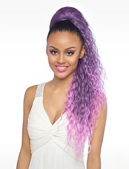 Harlem125 Synthetic Hair Drawstring Ponytail Feather Tip V Shape Samba 155