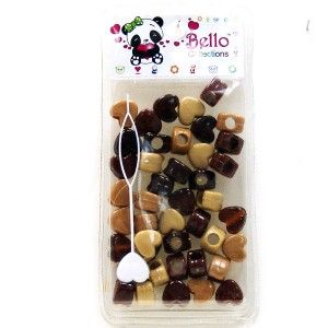 Heart Beads BROWN MIX