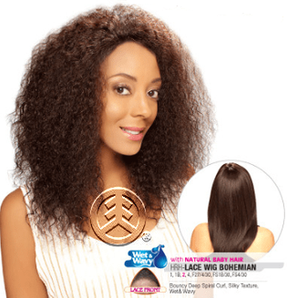 Hollywood SIS Remy Wet & Wavy 100% Human Hair Lace Front Wig HRH-Bohemian