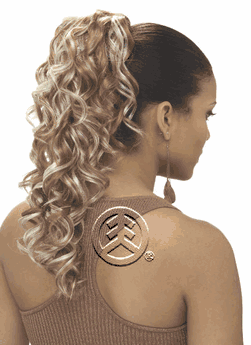 ISIS Synthetic Wrap-N-Tie Drawstring Ponytail Radio Wave