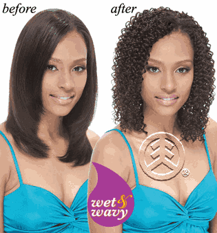 Janet Collection 100% Indian Remy Human Hair Afro Jerry Curl Wet & Wavy Weave 10" 12" 14" 16"