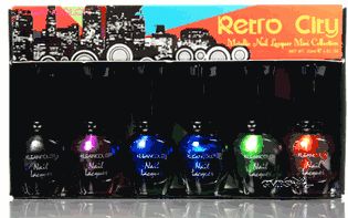 KleanColor Retro City Metallic Nail Lacquer Mini Collection (NPC601)