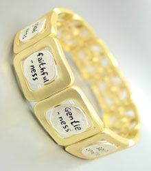 Mat Silver Gold FRUIT OF SPIRIT Bracelet