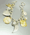 Mat Silver Gold Serenity Charms Bracelet