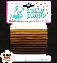 Metal Free Rubber Bands Brown Assorted