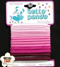 Metal Free Rubber Bands Pink Assorted