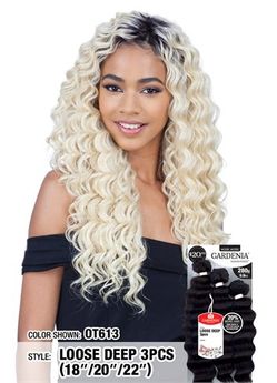 Model Model Gardenia MasterMix (Human Texture) Weave Loose Deep 3PCS (18"20"22")