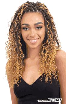 MODEL MODEL GLANCE 3X BOHO PARADISE BOX BRAID 14"