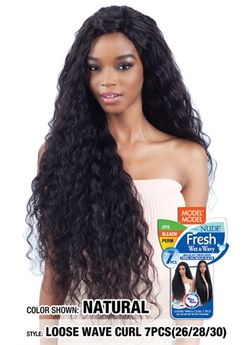 Model Model Nude Brazilian Virgin Remy 100% Human Hair Fresh Wet & Wavy Loose Wave Curl 7PCS (26/28/30)