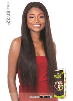 Model Model NUDE Premium Brazilian Natural 100% Human Hair 13"X6" Lace Frontal Wig Straight 32"