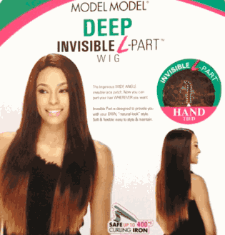 Model Model Synthetic Deep Invisible L-Part Wig Long Rush