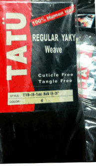 Motown Tress TATU Human Hair Yaki Bulk 18"