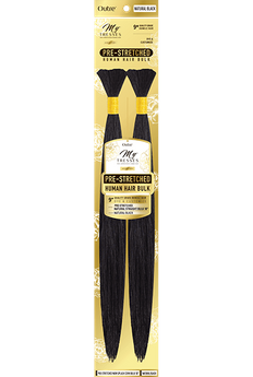 MyTresses 100% Unprocessed Human Hair Gold Label Pre-Stretched Human Hair Natural Straight Bulk 18"