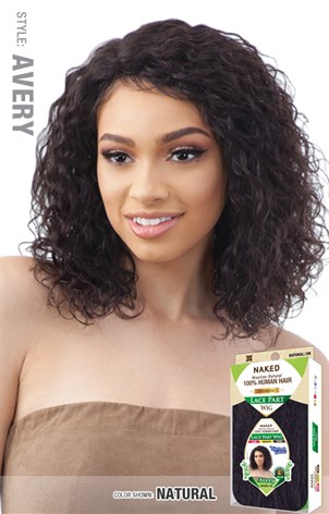 Naked Brazilian Natural 100% Human Hair Premium Lace Part Wig Avery