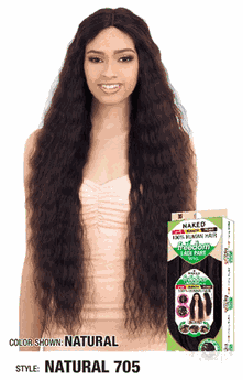 Naked Freedom 5" Lace Part Wig 100% Human Hair Natural 705